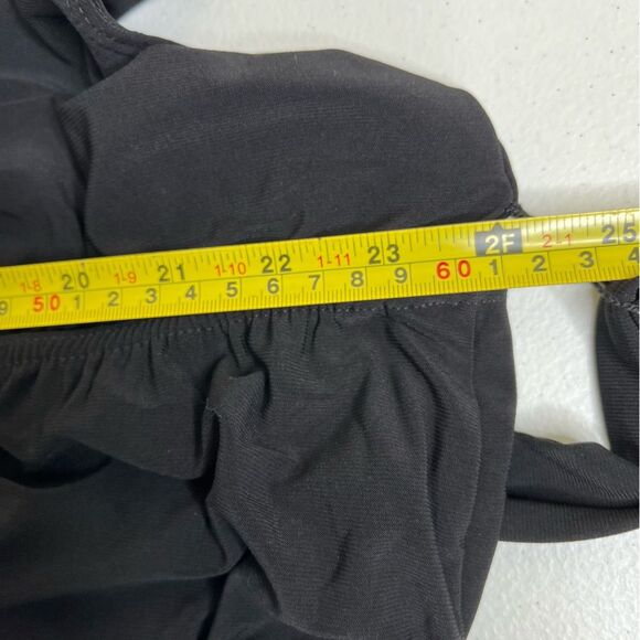 Lane Bryant Black Jumpsuit Sleeveless Wide Leg Belted Button Front Women 14/16 - Picture 10 of 15